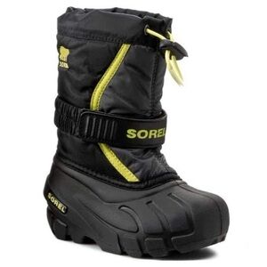 Sorel Kids Black and Yellow Snow Boots